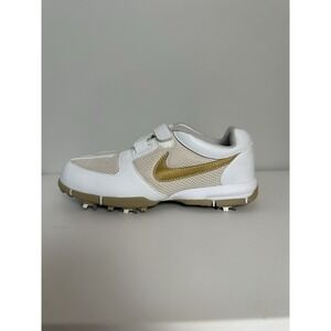 Nike 314904-171 SP Women's White/Gold Soft Spikes‎ Golf Sneakers Shoes Size 8.5